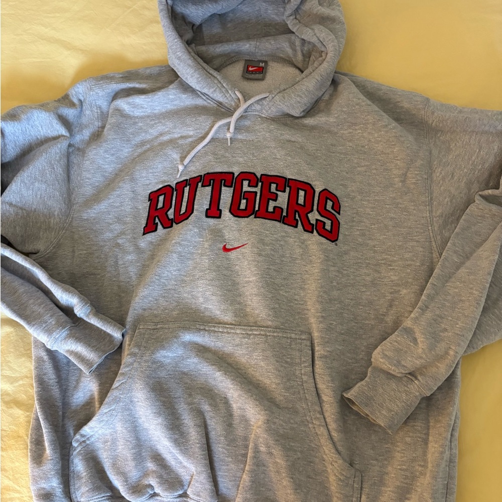 Nike Gray Hoodie with Red Lettering